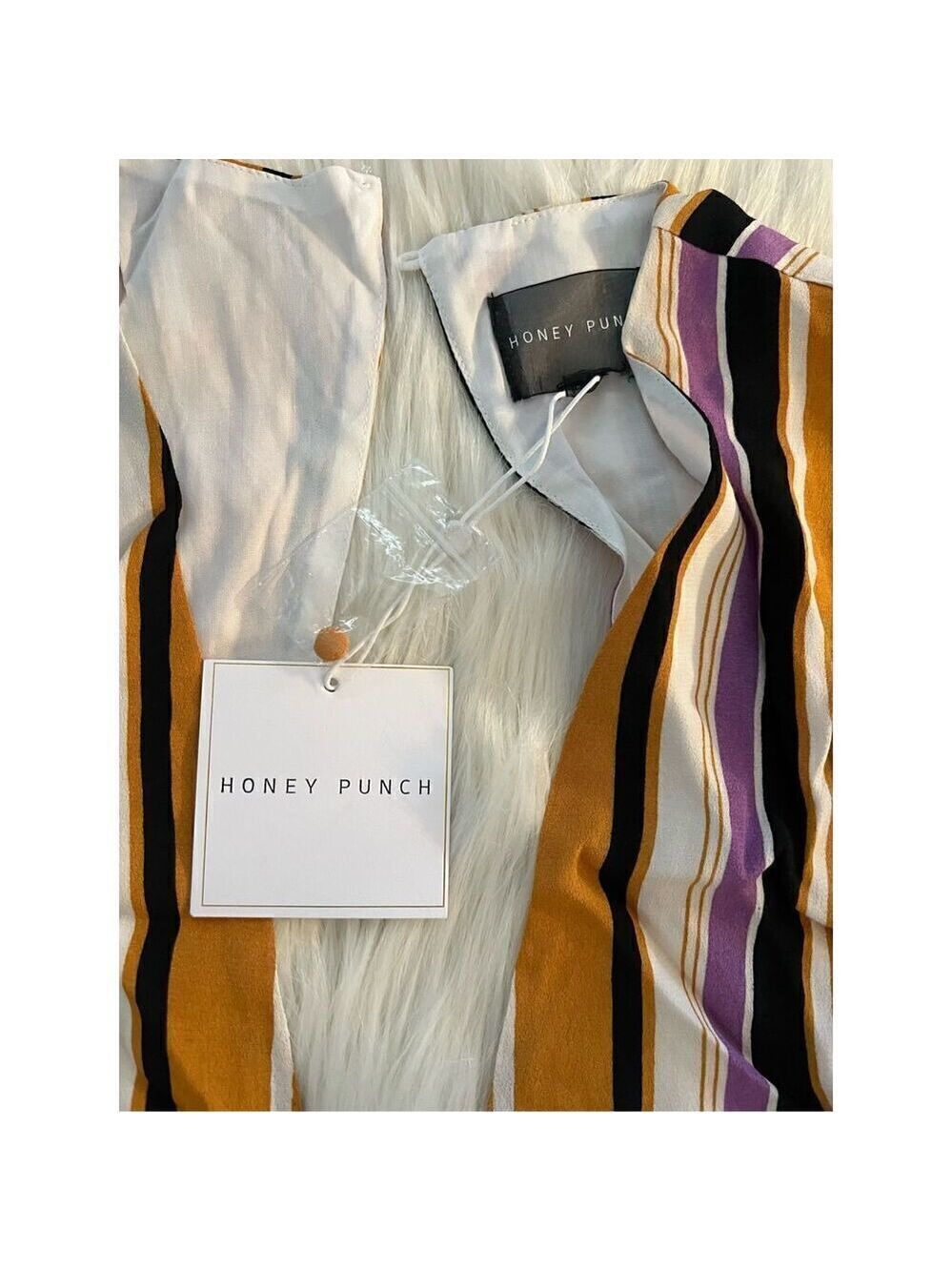 Honey Punch Striped Jumpsuit (sz S) - Picture 7 of 7